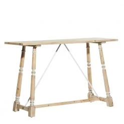 47.13 in. x 30 in. Light Brown Rectangle Farmhouse Wood Console Table by Litton Lane
