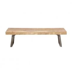 Light Brown Industrial Bench 18 in. x 63 in. x 16 in. by Litton Lane
