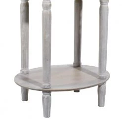 15 in. Light Brown Oval Wood 1 Drawer and 1 Shelf End Table by Litton Lane -Outlet Litton Lane Store light brown litton lane end side tables 96290 44 1000