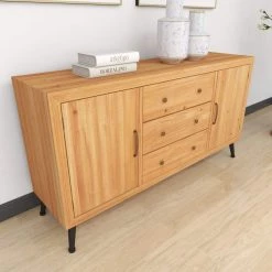 Light Brown Wood Modern Buffet with 6-Drawers by Litton Lane 23 Light Brown Wood Modern Buffet with 6-Drawers by Litton Lane -Outlet Litton Lane Store light brown litton lane sideboards buffet tables 90663 44 1000