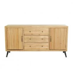Light Brown Wood Modern Buffet with 6-Drawers by Litton Lane