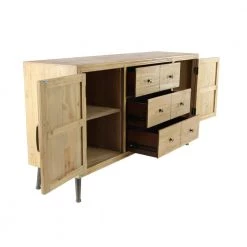 Light Brown Wood Modern Buffet with 6-Drawers by Litton Lane 19 Light Brown Wood Modern Buffet with 6-Drawers by Litton Lane -Outlet Litton Lane Store light brown litton lane sideboards buffet tables 90663 77 1000