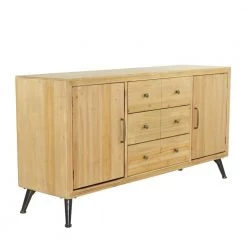 Light Brown Wood Modern Buffet with 6-Drawers by Litton Lane 20 Light Brown Wood Modern Buffet with 6-Drawers by Litton Lane -Outlet Litton Lane Store light brown litton lane sideboards buffet tables 90663 c3 1000