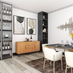 Light Brown Wood Modern Buffet with 6-Drawers by Litton Lane 26 Light Brown Wood Modern Buffet with 6-Drawers by Litton Lane -Outlet Litton Lane Store light brown litton lane sideboards buffet tables 90663 d4 1000