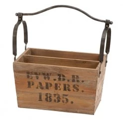 Light Brown Wood Wine Holder by Litton Lane