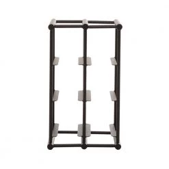 6 Bottle Black Industrial Metal Wine Rack by Litton Lane -Outlet Litton Lane Store litton lane wine racks 16590 66 1000