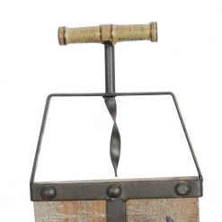 4 Bottle Brown Wood Wine Holder by Litton Lane -Outlet Litton Lane Store litton lane wine racks 22630 44 1000