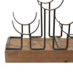 7 Bottle Brown Metal Wine Holder by Litton Lane -Outlet Litton Lane Store litton lane wine racks 22644 1f 1000