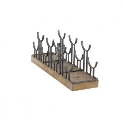 7 Bottle Brown Metal Wine Holder by Litton Lane -Outlet Litton Lane Store litton lane wine racks 22644 4f 1000