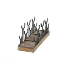 7 Bottle Brown Metal Wine Holder by Litton Lane -Outlet Litton Lane Store litton lane wine racks 22644 c3 1000