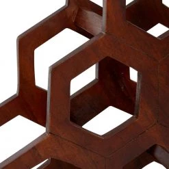 6 Bottle Brown Wood Wine Rack by Litton Lane -Outlet Litton Lane Store litton lane wine racks 28824 44 1000