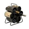 6 Bottle Black Metal Wine Holder by Litton Lane -Outlet Litton Lane Store litton lane wine racks 34885 64 1000