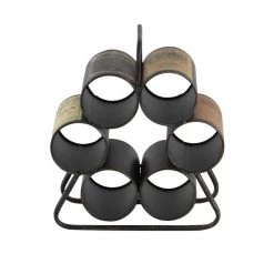 6 Bottle Black Metal Wine Holder by Litton Lane 14 6 Bottle Black Metal Wine Holder by Litton Lane -Outlet Litton Lane Store litton lane wine racks 34885 c3 1000