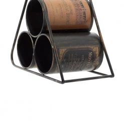 3 Bottle Black Wood Wine Holder by Litton Lane -Outlet Litton Lane Store litton lane wine racks 34925 fa 1000