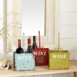 2 Bottle Multi Wood Wine Holder (Set of 3) by Litton Lane -Outlet Litton Lane Store litton lane wine racks 34928 31 1000