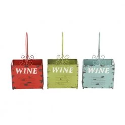 2 Bottle Multi Wood Wine Holder (Set of 3) by Litton Lane -Outlet Litton Lane Store litton lane wine racks 34928 77 1000
