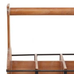 6 Bottle Brown Farmhouse Wood Wine Rack by Litton Lane 11 6 Bottle Brown Farmhouse Wood Wine Rack by Litton Lane -Outlet Litton Lane Store litton lane wine racks 39721 44 1000
