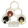 6 Bottle Gold Marble Wine Holder by Litton Lane -Outlet Litton Lane Store litton lane wine racks 46734 64 1000