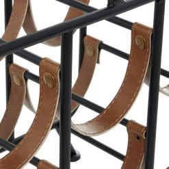 6-Bottle Black Contemporary Metal Wine Rack by Litton Lane -Outlet Litton Lane Store litton lane wine racks 53341 44 1000