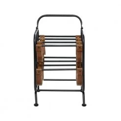 6-Bottle Black Contemporary Metal Wine Rack by Litton Lane -Outlet Litton Lane Store litton lane wine racks 53341 4f 1000