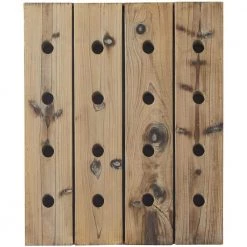 16 Bottle Brown Wood Wine Holder by Litton Lane