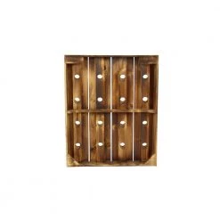 16 Bottle Brown Wood Wine Holder by Litton Lane -Outlet Litton Lane Store litton lane wine racks 55414 66 1000