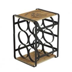 6 Bottle Black Metal Wine Holder by Litton Lane -Outlet Litton Lane Store litton lane wine racks 56173 c3 1000
