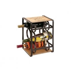 6 Bottle Black Metal Wine Holder by Litton Lane -Outlet Litton Lane Store litton lane wine racks 56173 fa 1000 1