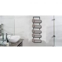 5 Bottle Black Metal Wine Holder by Litton Lane -Outlet Litton Lane Store litton lane wine racks 63329 1f 1000