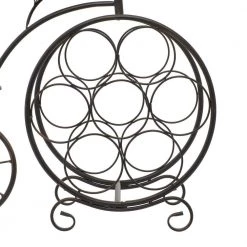 7 Bottle Brass Metal Wine Holder by Litton Lane -Outlet Litton Lane Store litton lane wine racks 65883 44 1000