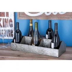 10 Bottle Grey Wood Wine Holder by Litton Lane 19 10 Bottle Grey Wood Wine Holder by Litton Lane -Outlet Litton Lane Store litton lane wine racks 70564 31 1000