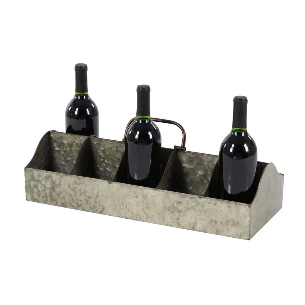10 Bottle Grey Wood Wine Holder by Litton Lane 3 10 Bottle Grey Wood Wine Holder by Litton Lane