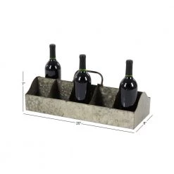 10 Bottle Grey Wood Wine Holder by Litton Lane 18 10 Bottle Grey Wood Wine Holder by Litton Lane -Outlet Litton Lane Store litton lane wine racks 70564 76 1000