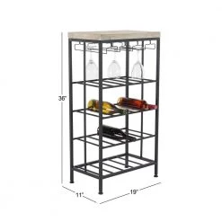 15 Bottle Black Metal Wine Rack by Litton Lane -Outlet Litton Lane Store litton lane wine racks 74847 c3 1000