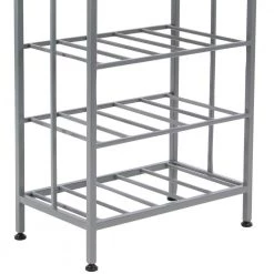 20-Bottle Gray 4-Tier Wine Shelf with Stemware Rack by Litton Lane -Outlet Litton Lane Store litton lane wine racks 74848 fa 1000