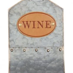 3-Bottle Grey Farmhouse Metal Wine Holder by Litton Lane -Outlet Litton Lane Store litton lane wine racks 77896 c3 1000