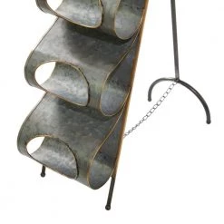 5-Bottle Grey Contemporary Metal Standing Wine Rack by Litton Lane -Outlet Litton Lane Store litton lane wine racks 77900 fa 1000