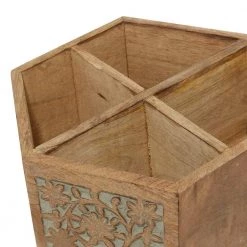 4 Bottle Brown Mango Wood Wine Holder by Litton Lane -Outlet Litton Lane Store litton lane wine racks 78280 fa 1000