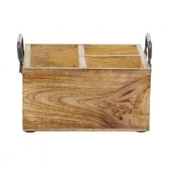 4 Bottle Brown Mango Wood Wine Holder by Litton Lane -Outlet Litton Lane Store litton lane wine racks 78293 66 1000