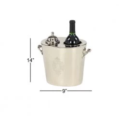 1 Bottle Silver Metal Wine Holder by Litton Lane -Outlet Litton Lane Store litton lane wine racks 90980 76 1000