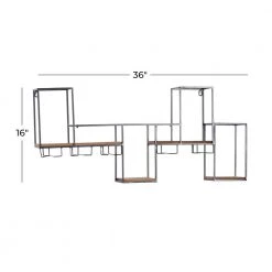 6 Bottle Black Contemporary Metal Wine Rack by Litton Lane -Outlet Litton Lane Store litton lane wine racks 92189 c3 1000