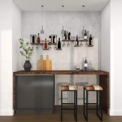 6 Bottle Black Contemporary Metal Wine Rack by Litton Lane -Outlet Litton Lane Store litton lane wine racks 92189 fa 1000