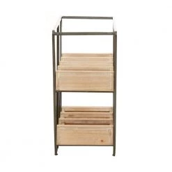 7 Bottle Brown Industrial Wood Wine Rack by Litton Lane -Outlet Litton Lane Store litton lane wine racks 92192 e1 1000