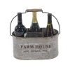 6 Bottle Gray Metal Wine Holder by Litton Lane