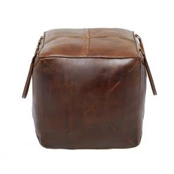 19 in. Brown Leather Rustic Stool by Litton Lane -Outlet Litton Lane Store mahogany brown litton lane bar stools 040336 77 1000