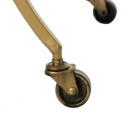 Gold Rolling 2 Mirrored Shelves Bar Cart with Wheels and Handle by Litton Lane -Outlet Litton Lane Store matte gold litton lane bar carts 65605 1f 1000