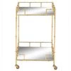 30 in. Gold Metal Traditional Bar Cart by Litton Lane -Outlet Litton Lane Store metallic gold litton lane bar carts 65572 64 1000