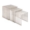 Silver Modern Accent Table, Set of 3 21 in. , 19 in. , 17 in. H by Litton Lane 2 Silver Modern Accent Table, Set of 3 21 in. , 19 in. , 17 in. H by Litton Lane -Outlet Litton Lane Store metallic silver litton lane coffee tables 99375 64 1000