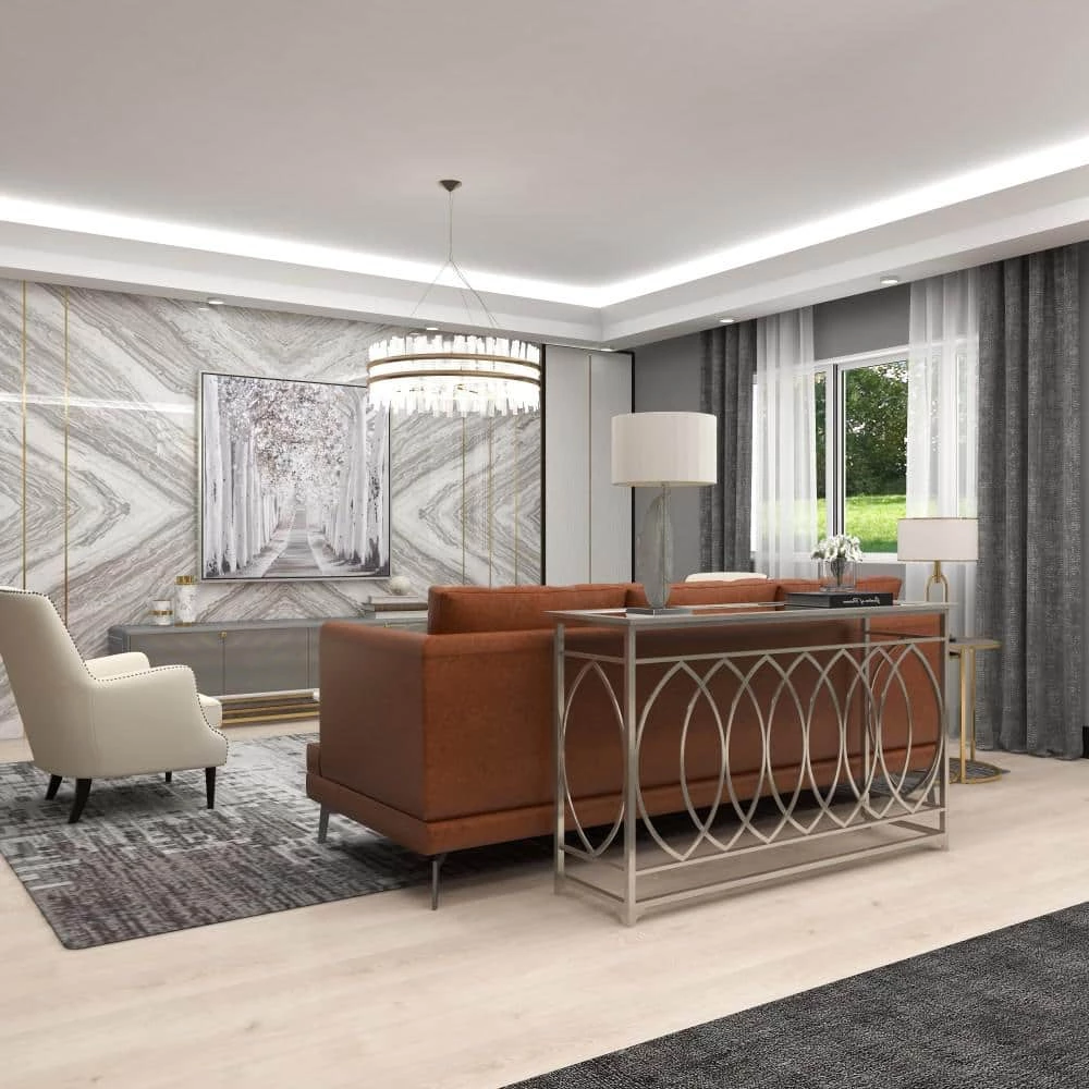 54 in. Silver Rectangle Metal Traditional Console Table by Litton Lane 8 54 in. Silver Rectangle Metal Traditional Console Table by Litton Lane - Image 6