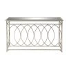 54 in. Silver Rectangle Metal Traditional Console Table by Litton Lane -Outlet Litton Lane Store metallic silver litton lane console tables 67077 64 1000